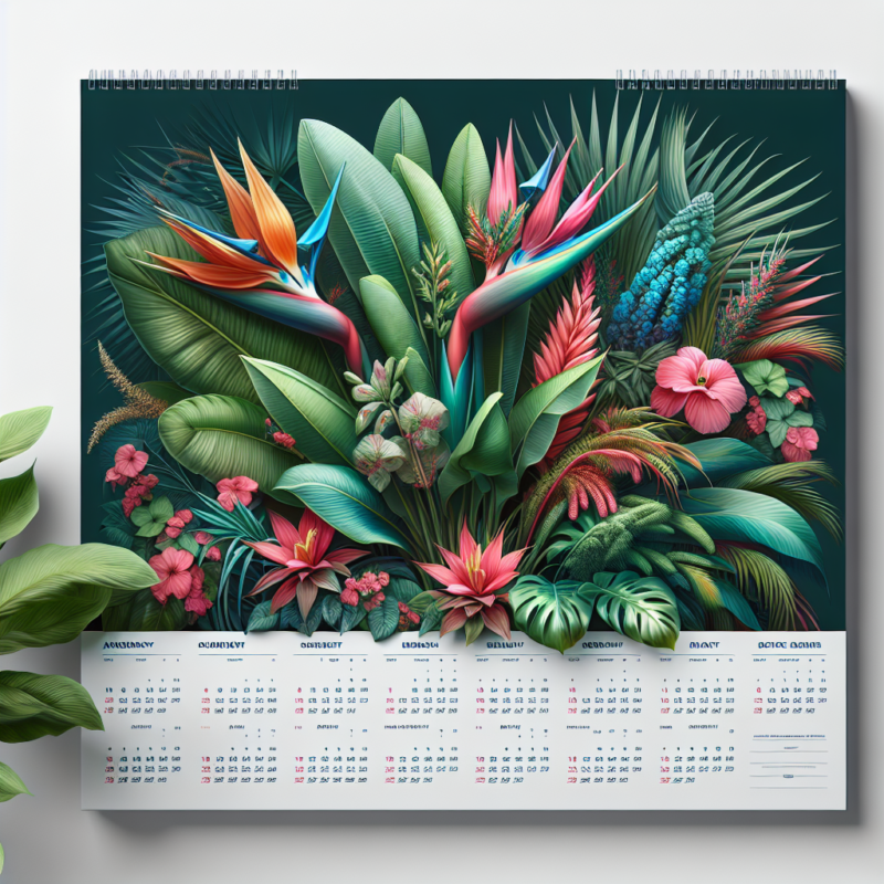Tropical Gardening Calendar Template