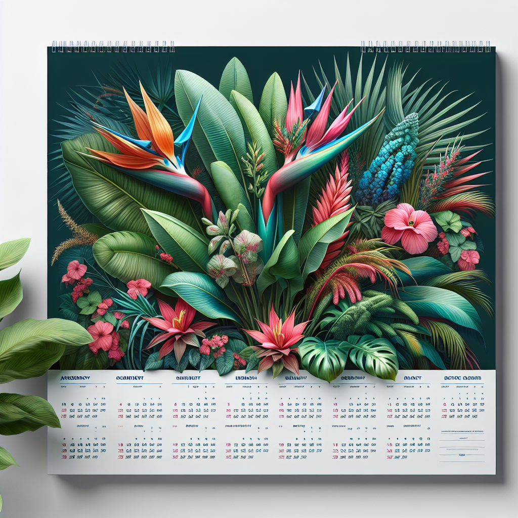 Tropical Gardening Calendar Template
